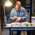 John Pollex in his studio 2017